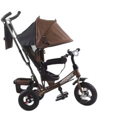   MK H-Trike Hype tricikli szülőkormánnyal és lábtartóval barna-fekete színben+ajándék