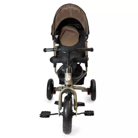 MK H-Trike Hype tricikli szülőkormánnyal és lábtartóval barna-fekete színben+ajándék