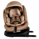 ISOFIX-es 360° -ban forgatható Mama Kiddies® iSize Journey biztonsági autósülés (40–150 cm) bézs színben ajándék napvédővel