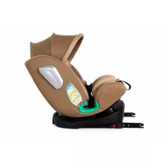   ISOFIX-es 360° -ban forgatható Mama Kiddies® iSize Journey biztonsági autósülés (40–150 cm) bézs színben ajándék napvédővel