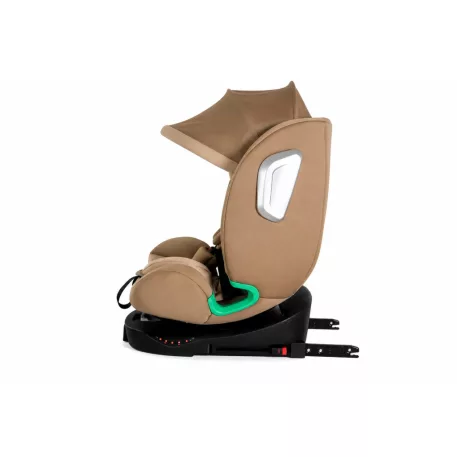 ISOFIX-es 360° -ban forgatható Mama Kiddies® iSize Journey biztonsági autósülés (40–150 cm) bézs színben ajándék napvédővel