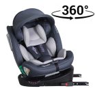 ISOFIX-es 360 -ban forgatható Mama Kiddies iSize Journey biztonsági autósülés (40–150 cm) szürke színben ajándék napvédővel