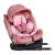 ISOFIX-es 360 -ban forgatható Mama Kiddies iSize Journey biztonsági autósülés (40–150 cm) pink színben ajándék napvédővel