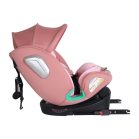 ISOFIX-es 360 -ban forgatható Mama Kiddies iSize Journey biztonsági autósülés (40–150 cm) pink színben ajándék napvédővel