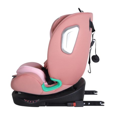 ISOFIX-es 360 -ban forgatható Mama Kiddies iSize Journey biztonsági autósülés (40–150 cm) pink színben ajándék napvédővel