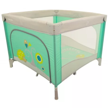 Baby Mix mätová zelená detská cestovná ohrádka
