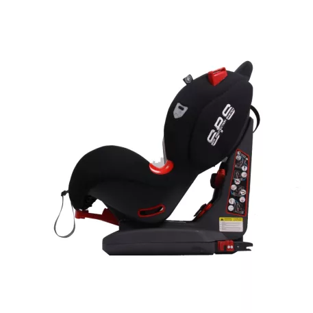 ISOFIX  Mama Kiddies Angel Wings (9-25 Kg) autósülés protektorral fekete-szürke