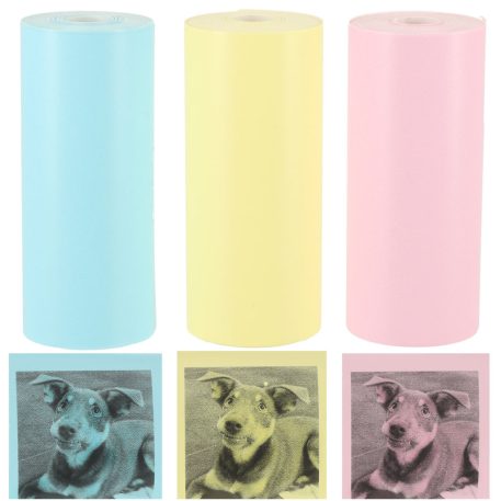 3 db színes papírtekercs mini hőnyomtatóhoz 5,7cmx3m 