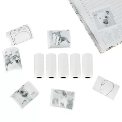   Öntapadó hőpapír tekercs mini nyomtatóhoz - 5,7 cm x 4,5 m - 5 darab