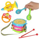 Hangszerből álló készlet gyermekeknek - dob és csörgők