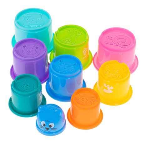 9 darabos színes csészepiramis