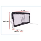 Leesésgátló 120 cm fekete színben