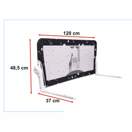 Leesésgátló 120 cm fekete színben