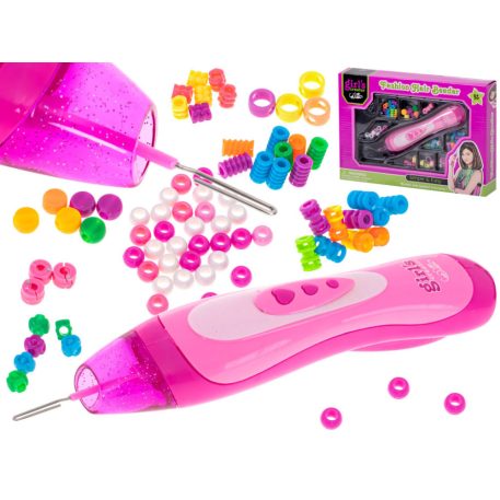 Gyöngyfűző készlet hajgyöngy fonat készítéshez (78 gyönggyel)