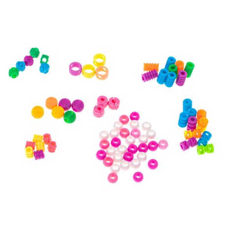 Gyöngyfűző készlet hajgyöngy fonat készítéshez (78 gyönggyel)