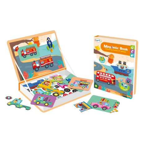Hordozható mágneses puzzle - járművek