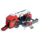 2 az 1-ben tűzoltóautó és garázs, 2 autóval