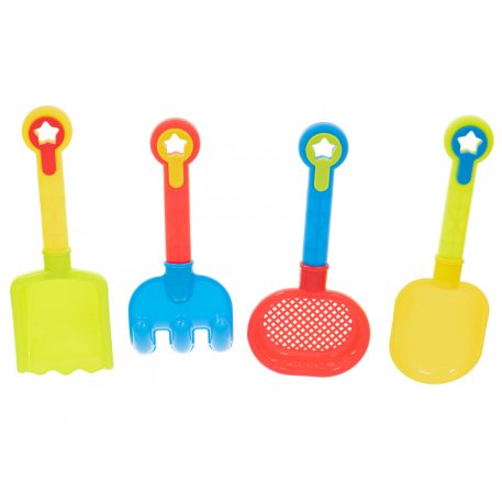 Műanyag homokozószett élénk színekben