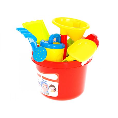 Műanyag homokozószett élénk színekben