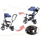 Fix Lite 3in1 tricikli szülőkormánnyal és lábtartóval kék színben (360°-ban forgatható ülés)