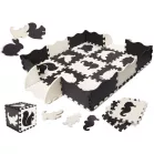 25db-os habszivacs puzzle szőnyeg fekete-fehér színben
