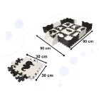 25db-os habszivacs puzzle szőnyeg fekete-fehér színben