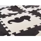 25db-os habszivacs puzzle szőnyeg fekete-fehér színben