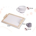 Fából készült 2 személyes játék teáskészlet