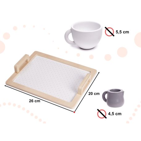 Fából készült 2 személyes játék teáskészlet