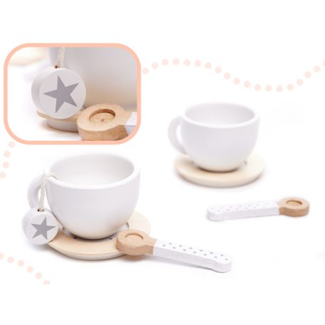 Fából készült 2 személyes játék teáskészlet