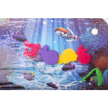 Felfújható matrac halacskás mintával világoskék