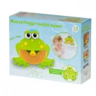 Zenélő habkészítő béka fürdőjáték tapadókorongos rögzítéssel.