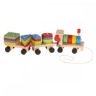 Fa készségfejlesztő vonat 30 cm