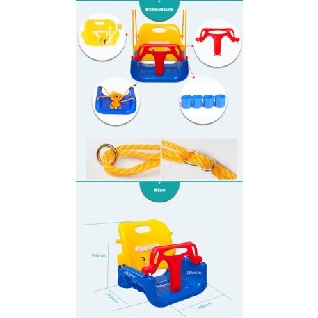 3az1-ben műanyag felfüggeszthető kerti hinta