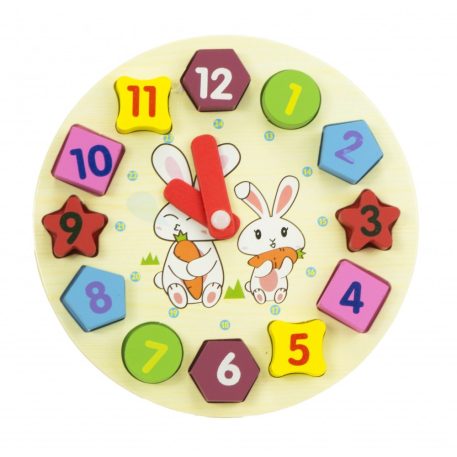 Fa készségfejlesztő óra 18 cm