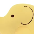 Babapárna - elefánt forma (18,5 cm x 25 cm) - sárga színben