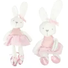 Plüss kabala nyúl rózsaszín ruhában 42cm
