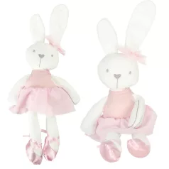Plüss kabala nyúl rózsaszín ruhában 42cm