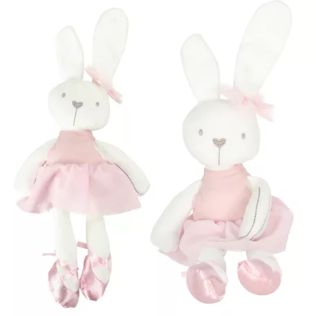 Plüss kabala nyúl rózsaszín ruhában 42cm