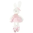 Plüss kabala nyúl rózsaszín ruhában 42cm