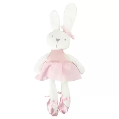 Plüss kabala nyúl rózsaszín ruhában 42cm