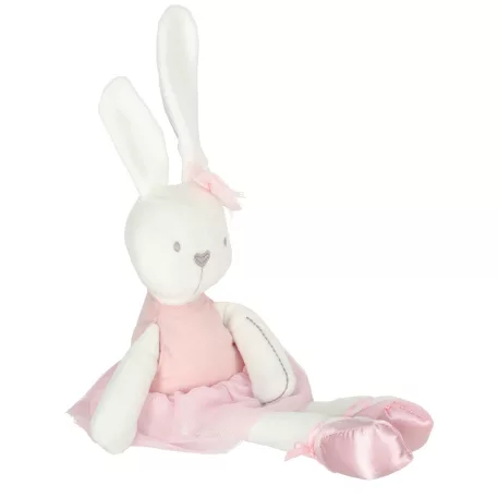 Plüss kabala nyúl rózsaszín ruhában 42cm