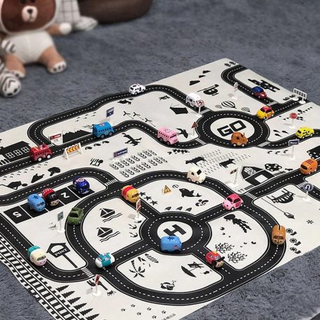 Játszószőnyeg város, vízálló 130 x 100 cm