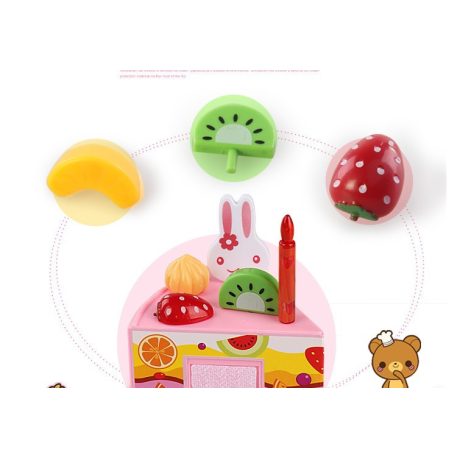 75 részes műanyag születésnapi torta - rózsaszín