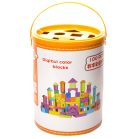 Színes fa kockajáték - 100db-os szett