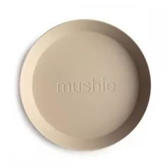 Mushie kerek tányér 2 db - Vanilla