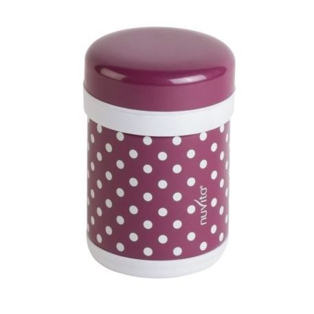 Nuvita acél termosz 750ml - pink pöttyös