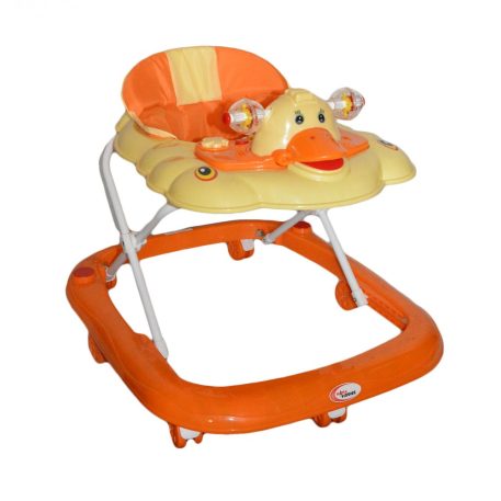 Mama Kiddies oranžové detské chodítko s kačkou