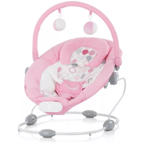 Chipolino Siesta zenélő-rezgő pihenőszék pink színben