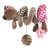 Baby Mix špirálová plyšová hračka s hryzátkom - ružová myška